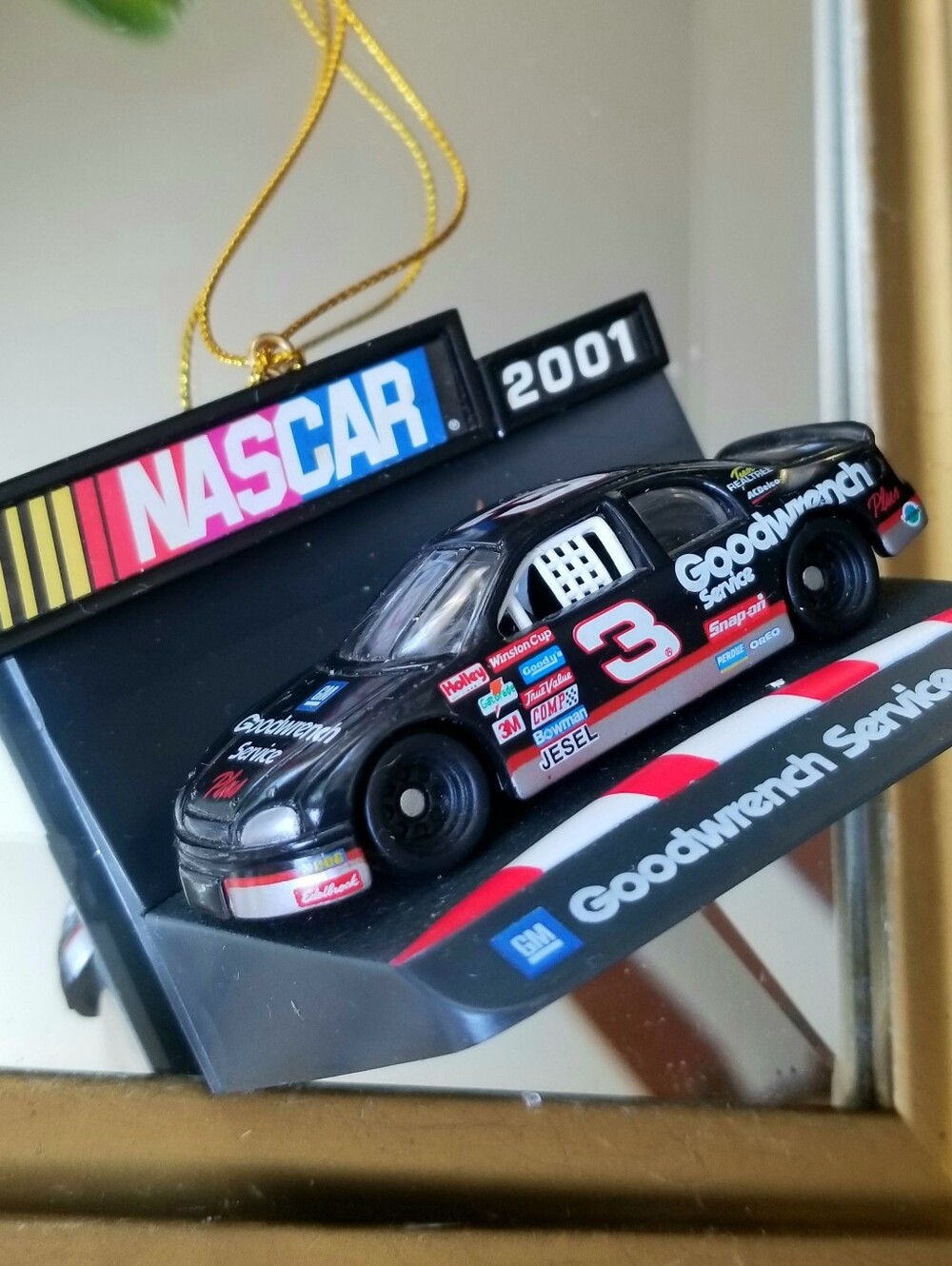 ❗Vintage 2001 NASCAR Dale Earnhardt #3 Goodwrench Service Holiday Ornament❗